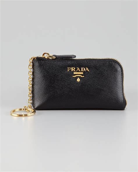 prada saffiano key pouch black nero|Black Saffiano Leather Pouch .